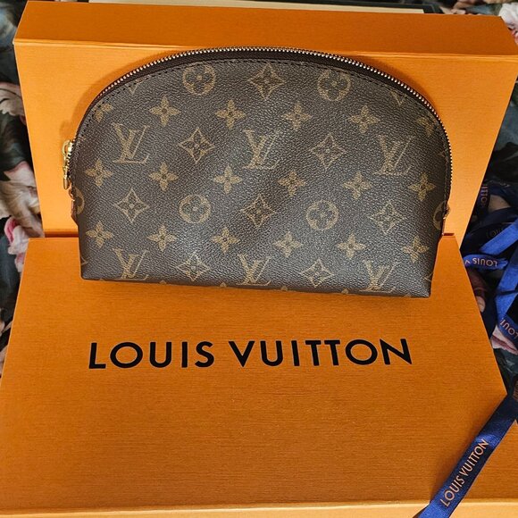 BRAND NEW AUTHENTIC LOUIS VUITTON Pochette Cosmetic GM M47353 Monogram Pouch - Picture 1 of 5